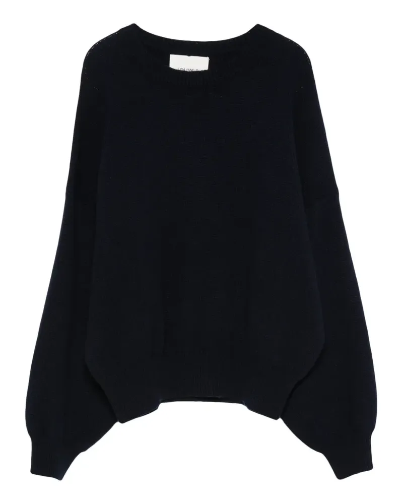 Lisa Yang Veira dropped-shoulder crew-neck sweater - Blau Blau