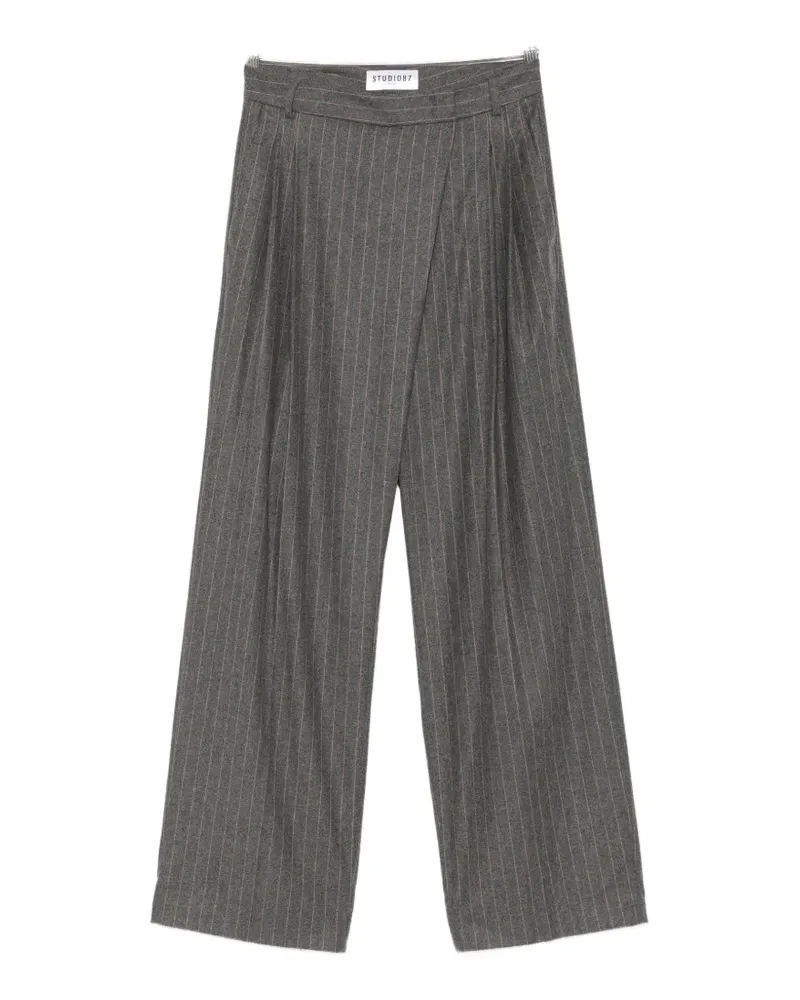 Cambio Eternity pinstripe-print trousers - Grau Grau