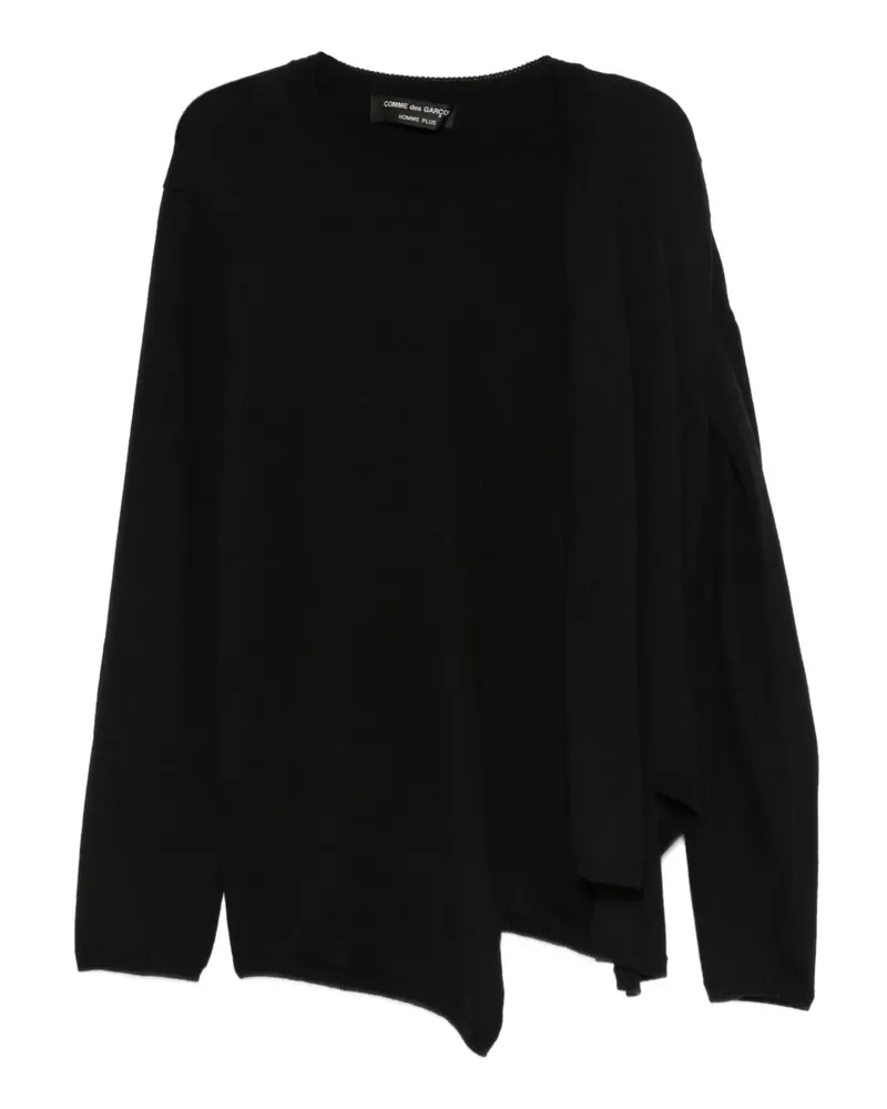 Comme des Garçons Gewickelter Pullover im Layering-Look - Schwarz Schwarz