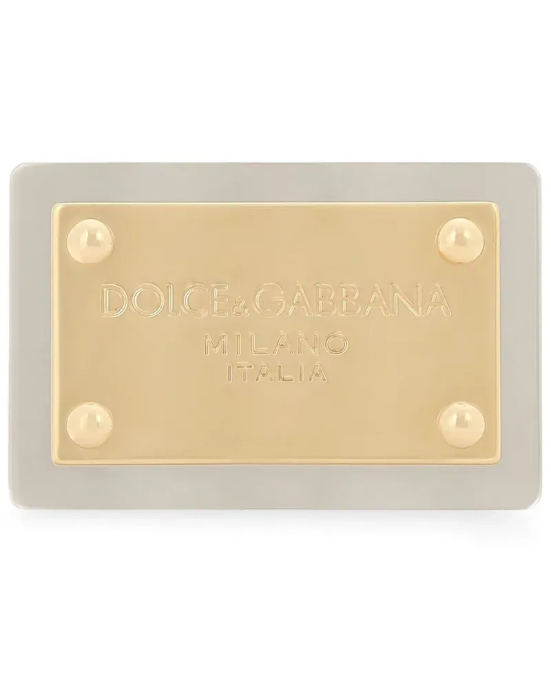 Dolce & Gabbana Gürtelschnalle mit Logo-Schild - Silber Silber