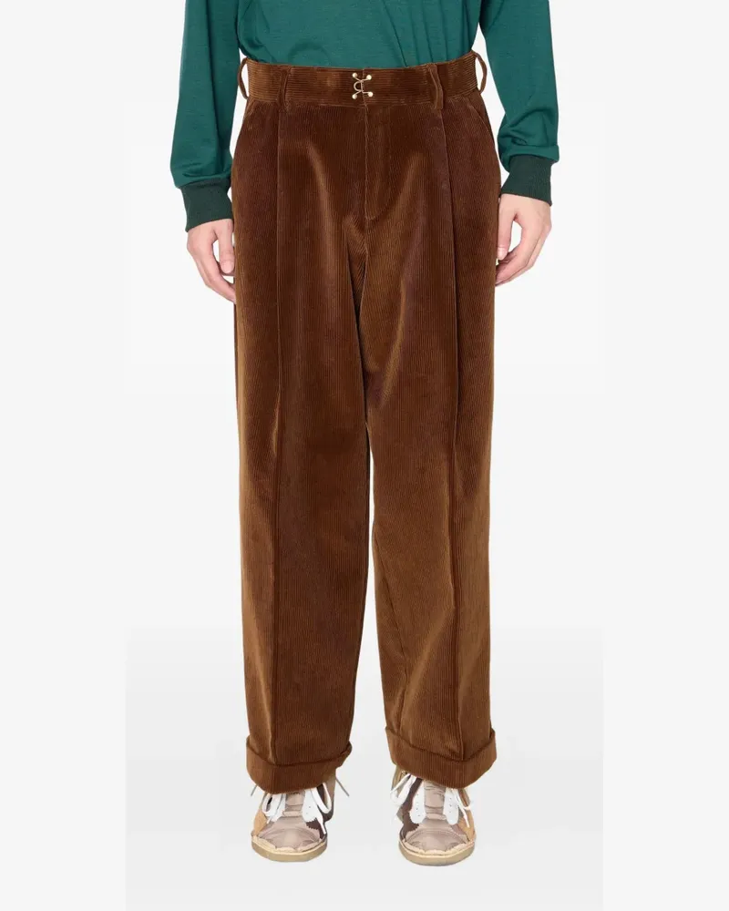 kolor Cordhose mit Falten - Braun Braun