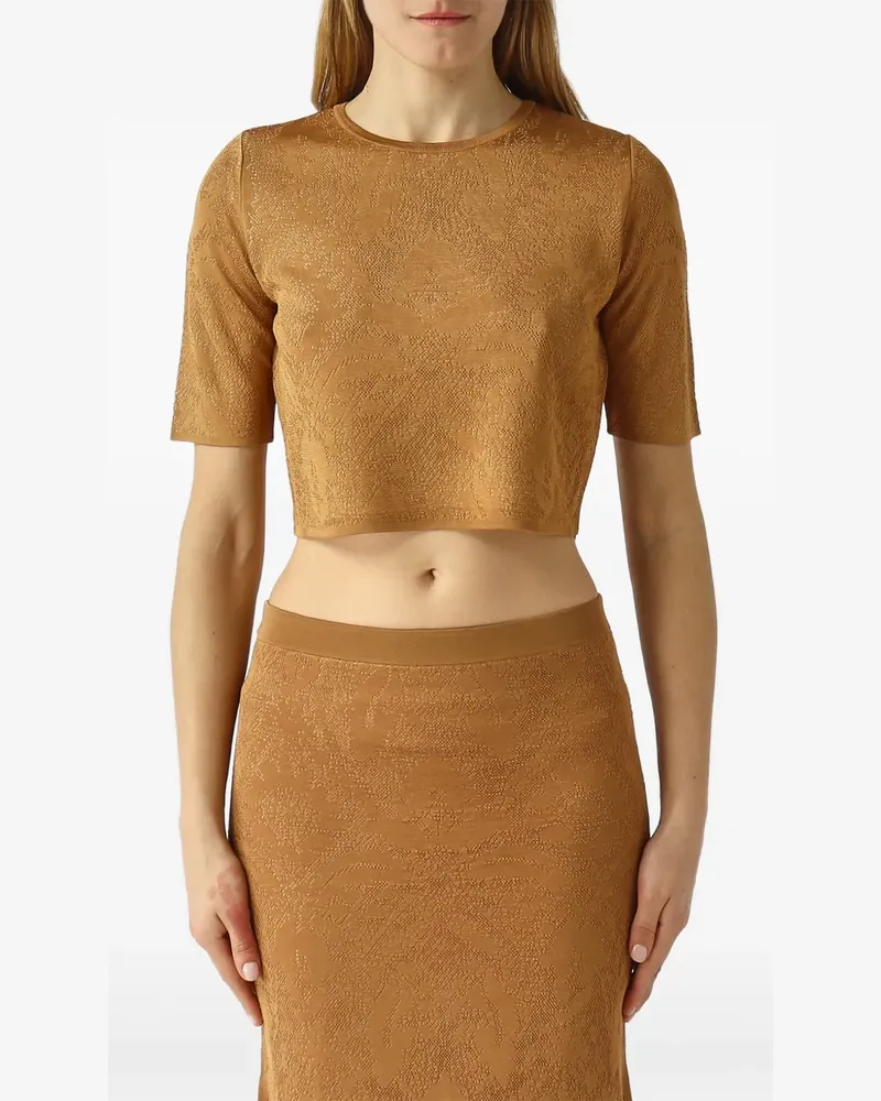 Twin-Set pointelle-knit damask-pattern skirts - Braun Braun