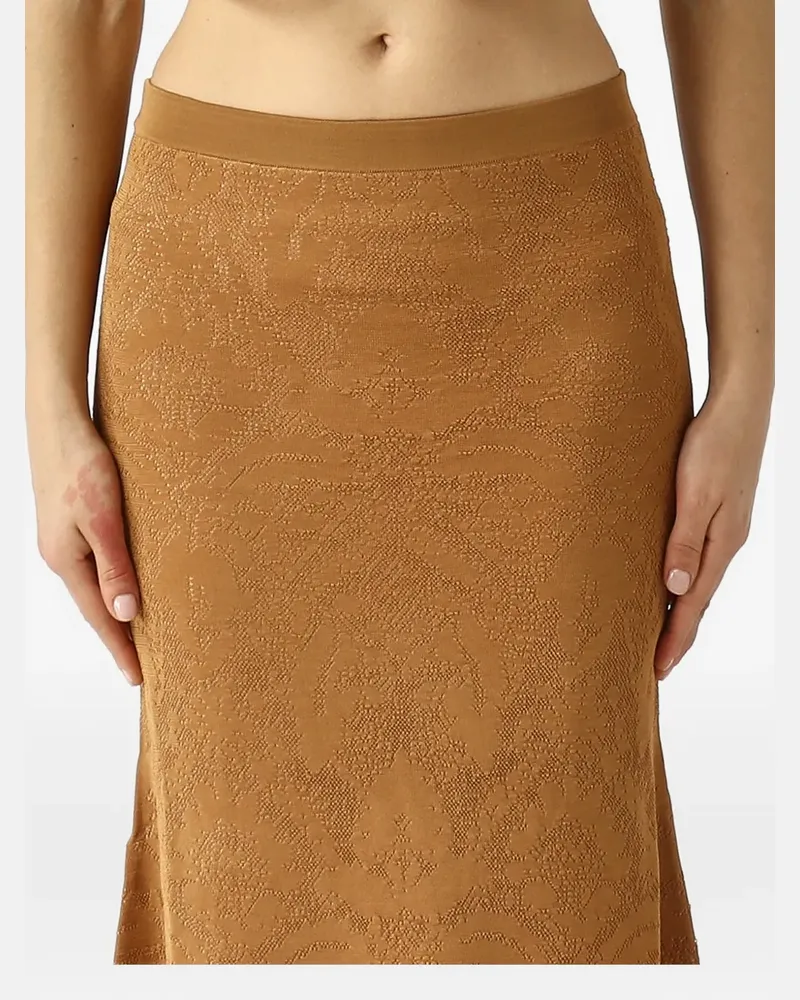 Twin-Set pointelle-knit damask-pattern skirts - Braun Braun