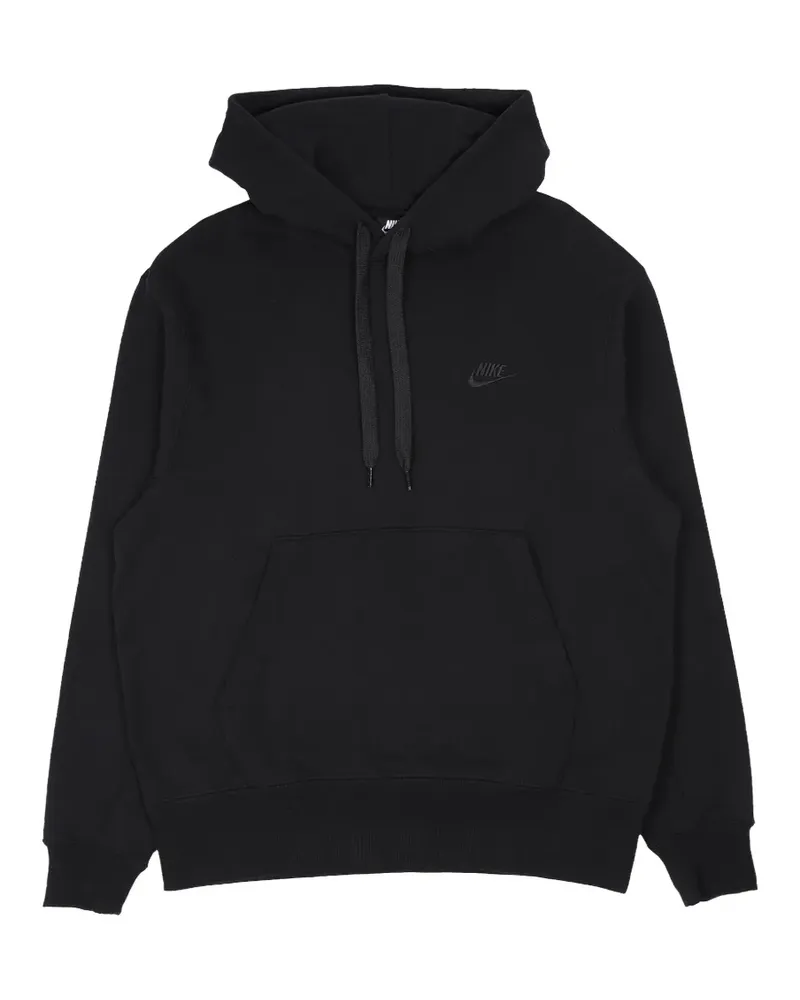 Nike logo-embroidered hoodie - Schwarz Schwarz
