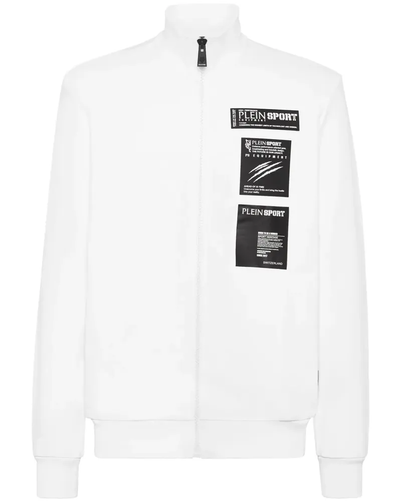 Philipp Plein Sportjacke mit Logo-Applikation - Weiß Weiß