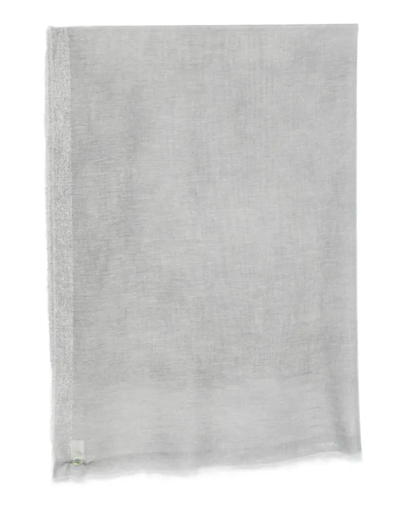 Faliero Sarti Diamante Schal mit Fransen - Grau Grau