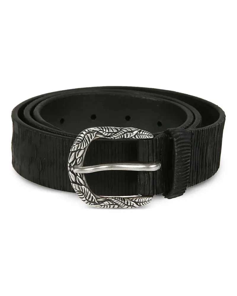 Orciani textured buckle belt - Schwarz Schwarz