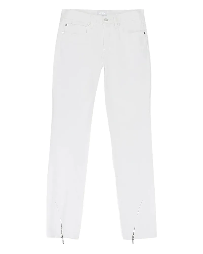 RHUDE Gerade Jeans mit Reißverschlussdetail - Weiß Weiß