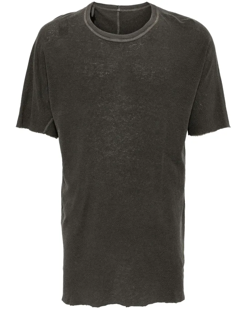 Boris Bidjan Saberi T-Shirt mit rundem Ausschnitt - Grau Grau