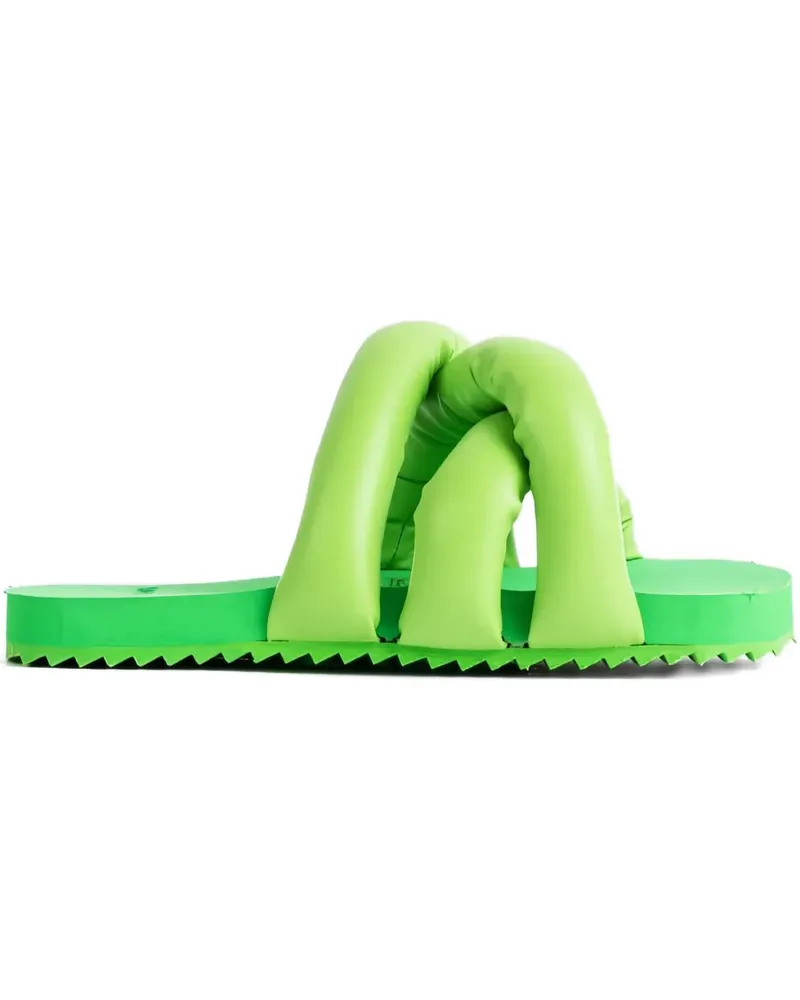 YUME YUME Wattierte Sandalen mit verdrehten Riemen - Grün Grün