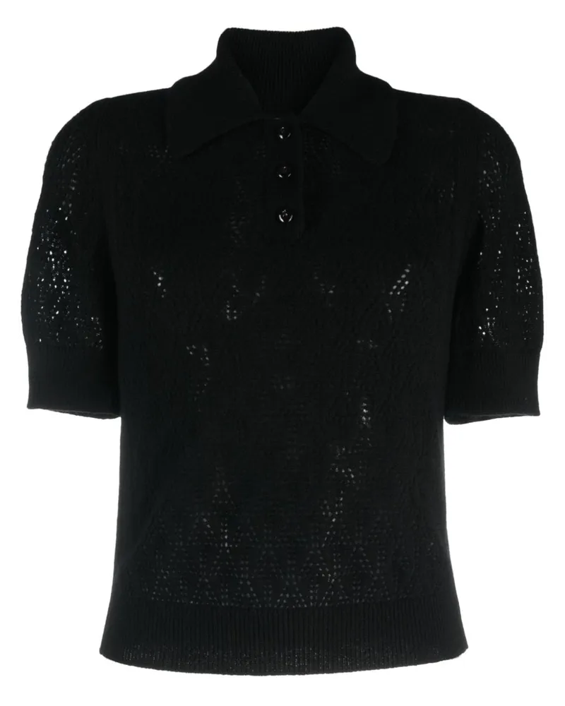 Barrie Gestricktes Top - Schwarz Schwarz