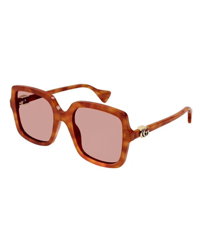 Gucci Double G oversized-frame sunglasses - Braun Braun