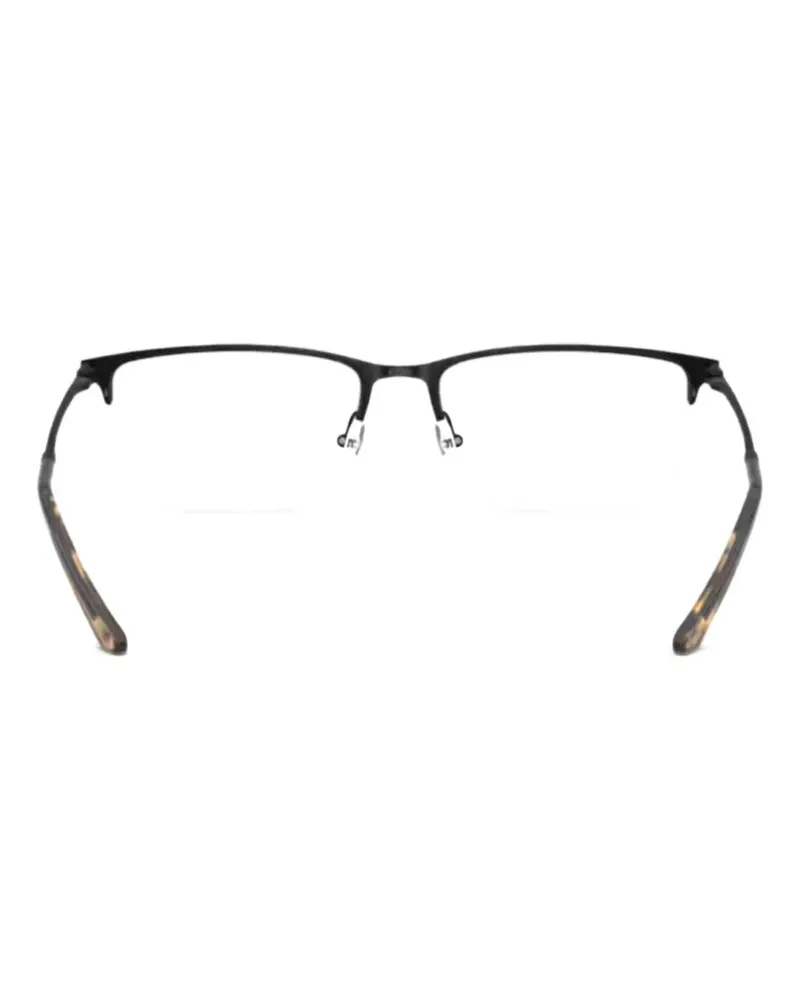 Emporio Armani rectangle-frame glasses - Schwarz Schwarz