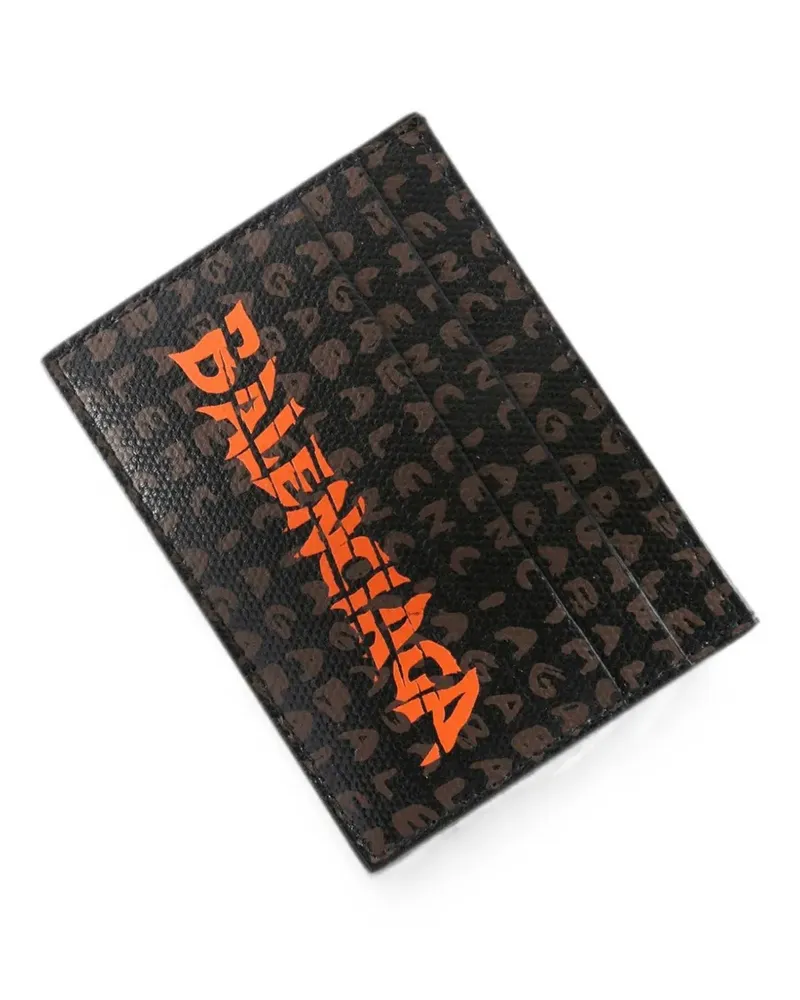 Balenciaga logo-print cardholder - Schwarz Schwarz