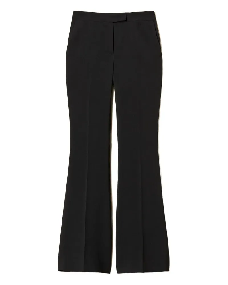 Twin-Set Ausgestellte Krepphose - Schwarz Schwarz