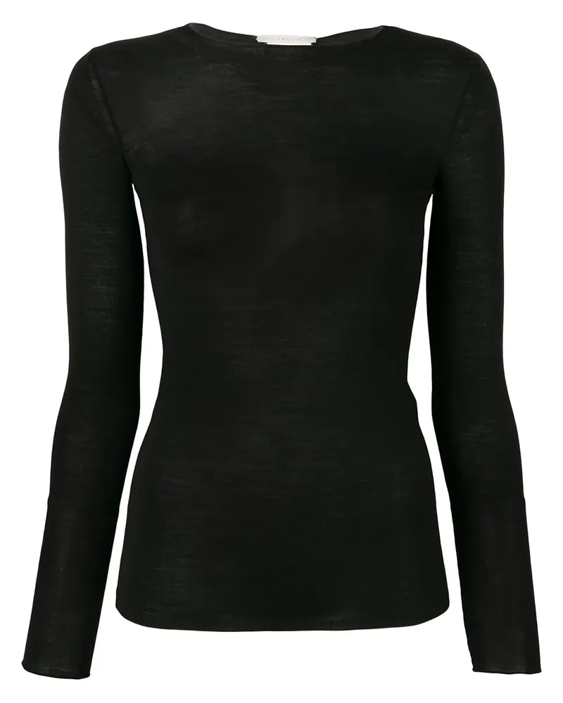 Stella McCartney Schmales Top - Schwarz Schwarz