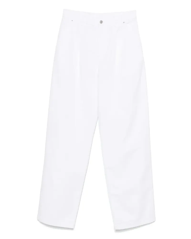 Moschino Jeans mit Faltendetail - Weiß Weiß