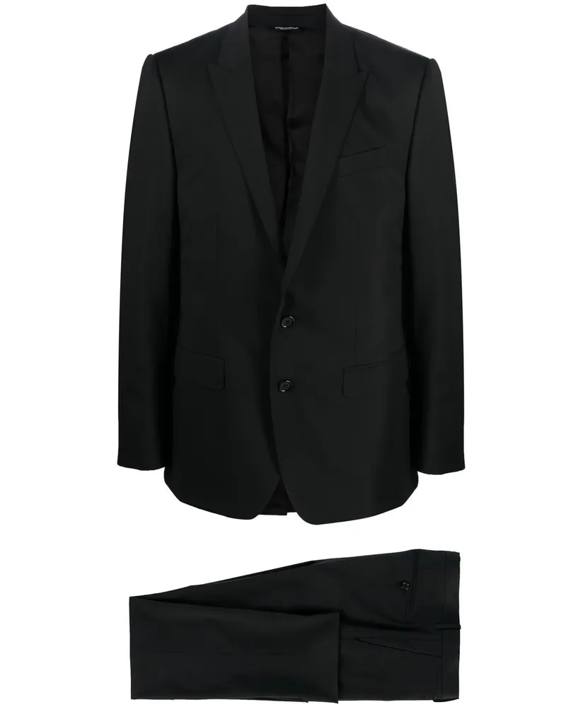 Dolce & Gabbana Einreihiger Anzug - Schwarz Schwarz
