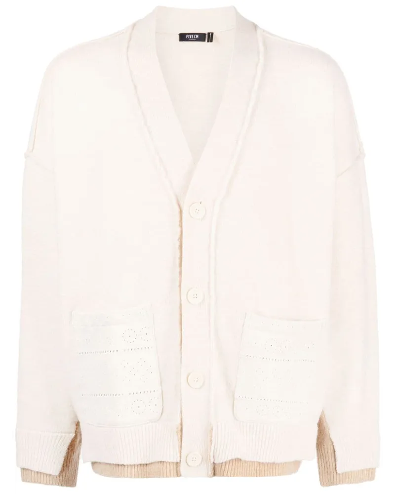 FIVE CM Cardigan mit Stickerei - Weiß Weiß