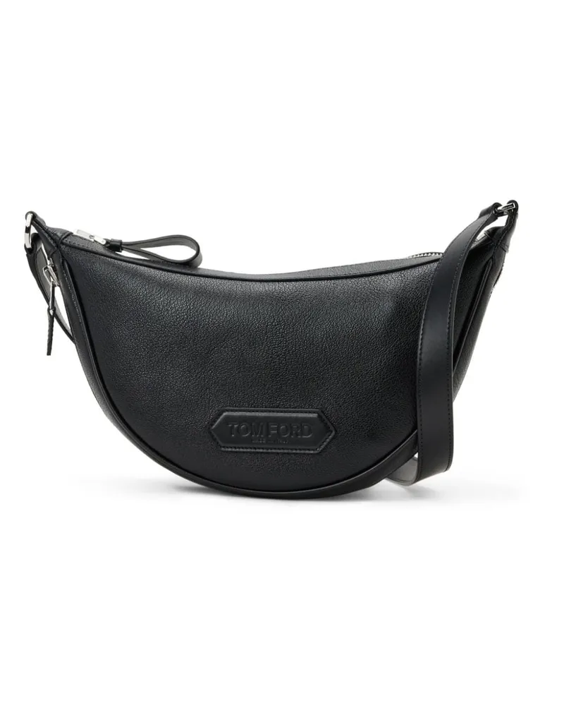 Tom Ford Kuriertasche Aus Leder Schwarz