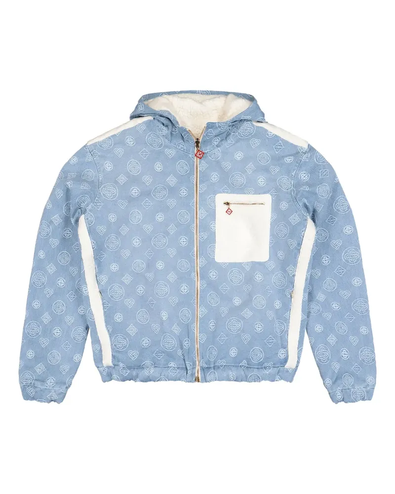 Casablanca Paris reversible hooded jacket - Blau Blau