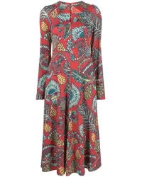 La DoubleJ Kleid mit Blumen-Print Rot