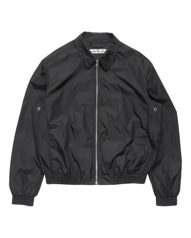 Acne Studios Jacke mit Logo-Print - Schwarz Schwarz