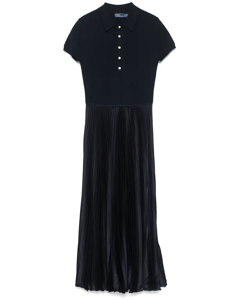 Ralph Lauren Poloshirtkleid mit Falten - Blau Blau