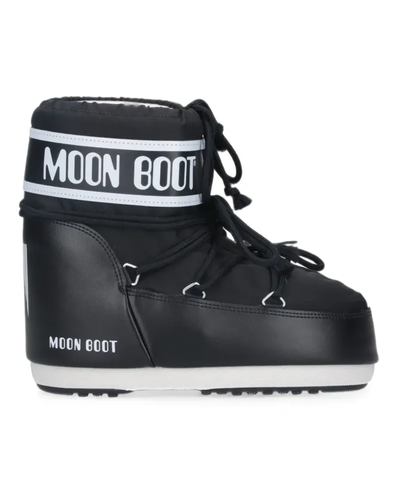 Moon Boot Icon Low black nylon boots - Schwarz Schwarz