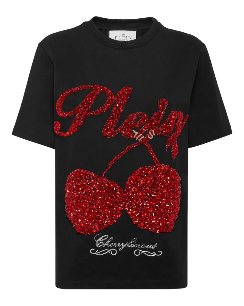 Philipp Plein T-Shirt mit Kristallen - Schwarz Schwarz