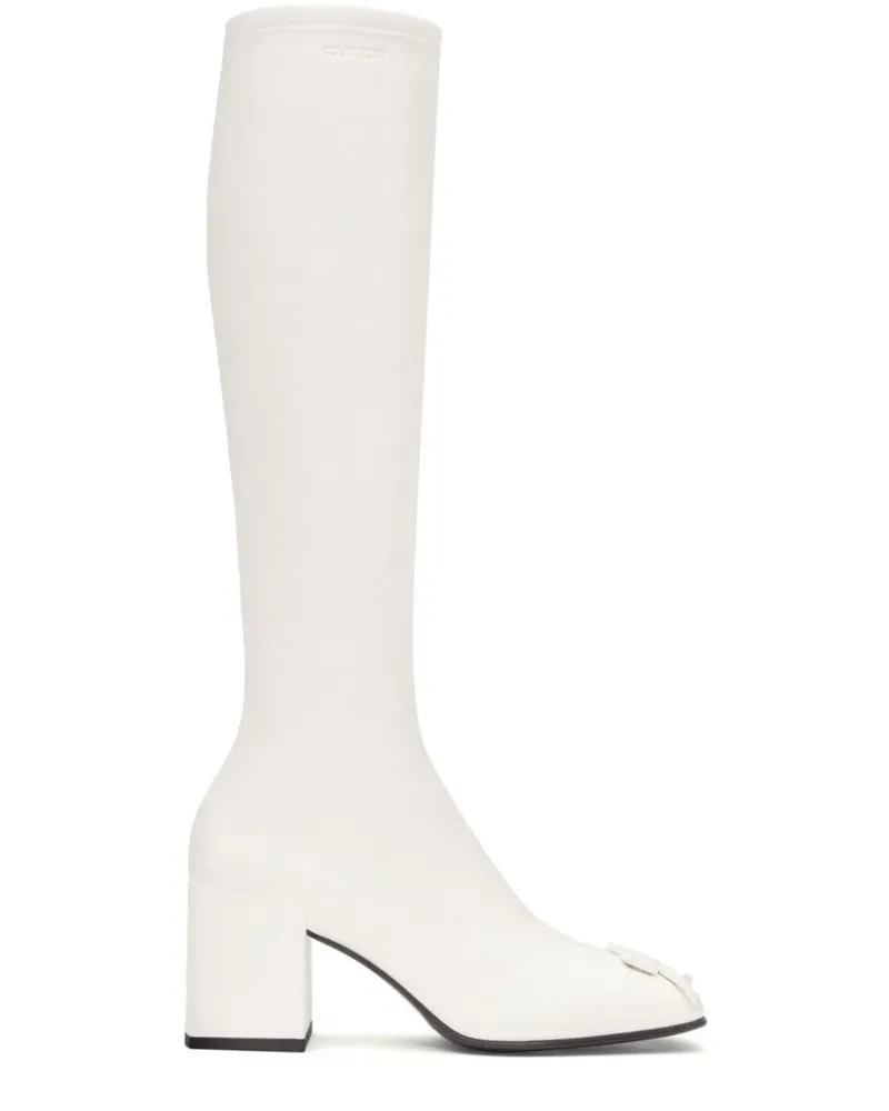 Courrèges Stiefel mit Logo-Schild 70mm - Weiß Weiß