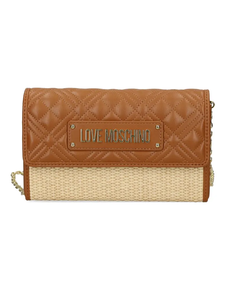 Moschino Gesteppte Umhängetasche - Braun Braun