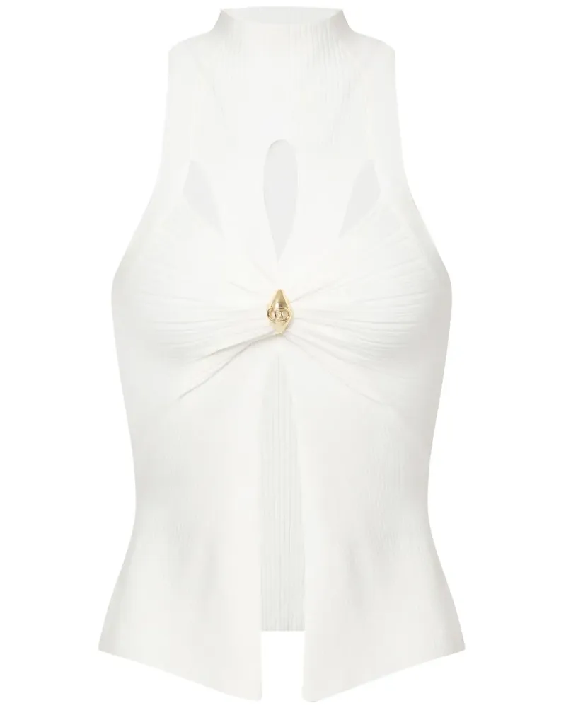 Elisabetta Franchi Tanktop mit Cut-Out - Weiß Weiß