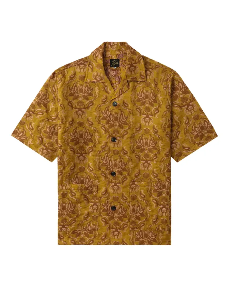 NEEDLES Hemd aus Blumendamast - Gelb Gelb