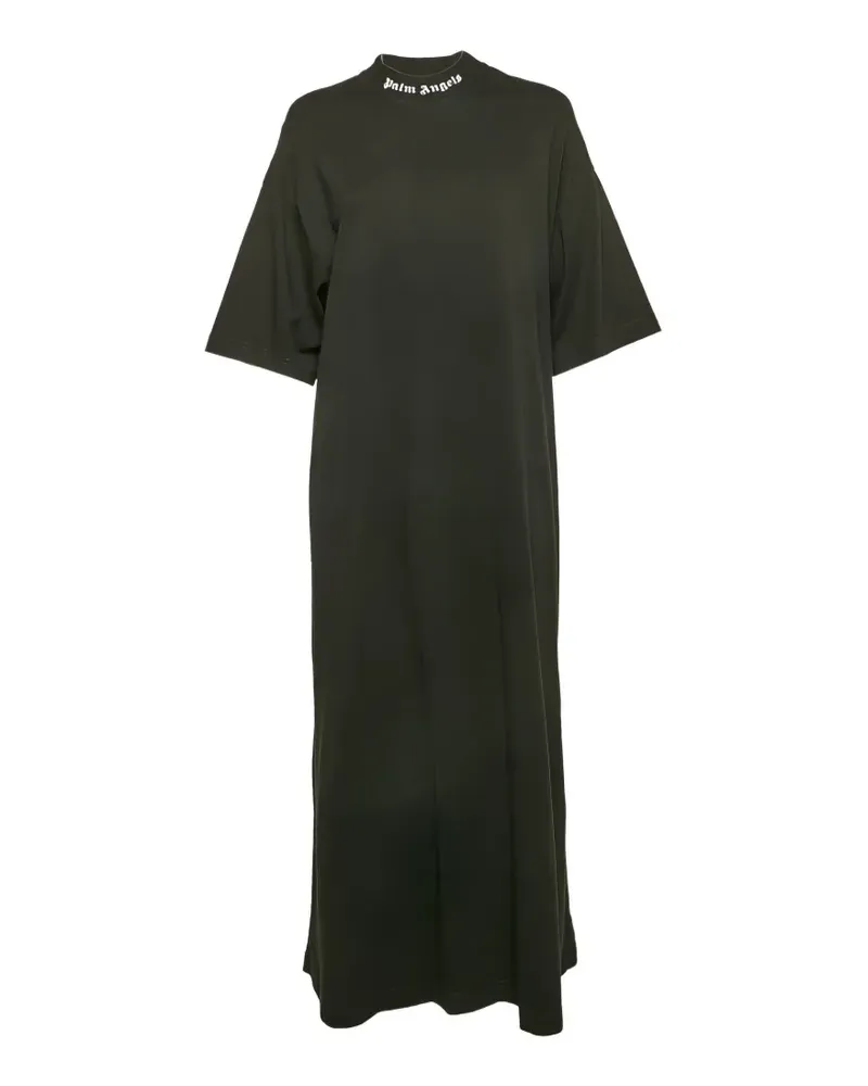 Palm Angels T-Shirtkleid mit Logo-Print - Schwarz Schwarz