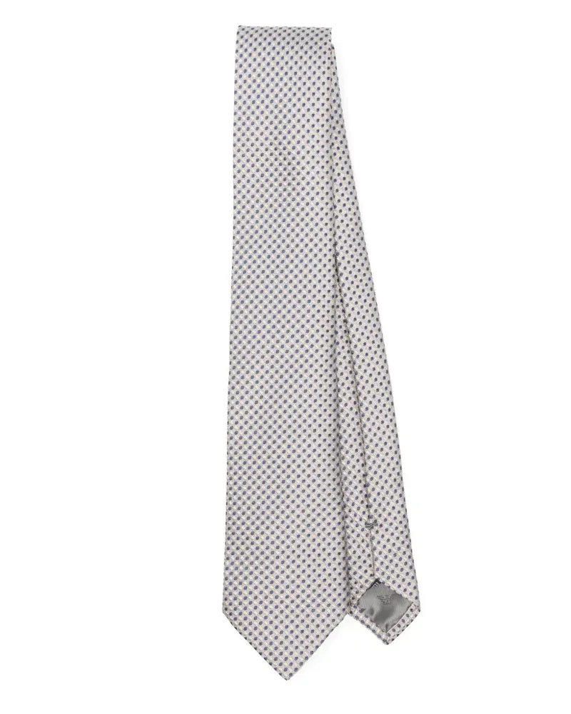 Emporio Armani Krawatte mit Jacquardmuster - Grau Grau