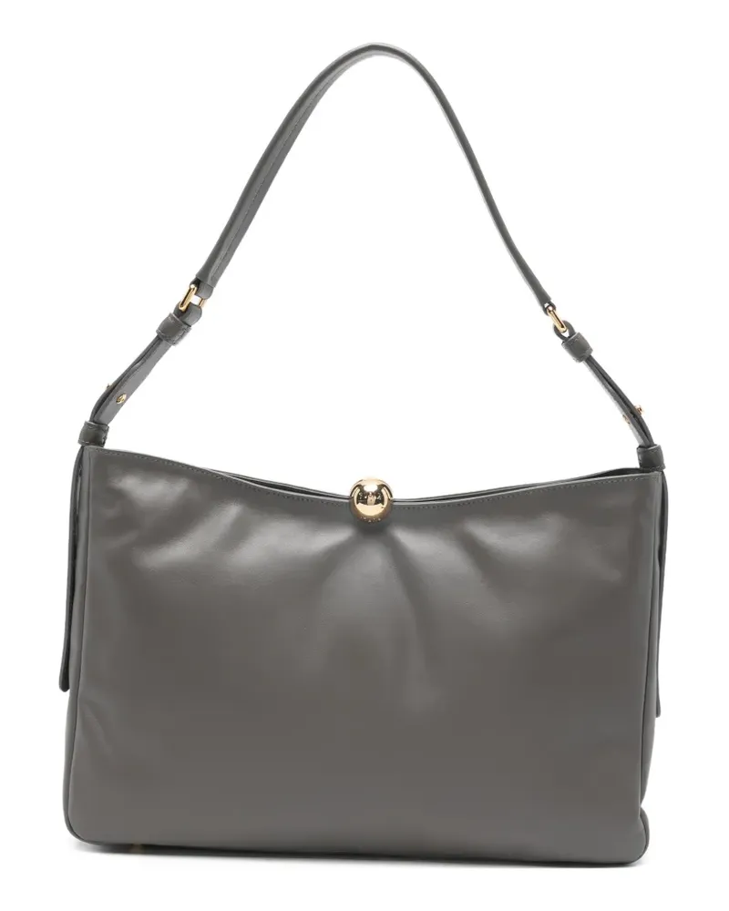 Furla gold-tone detail leather shoulder bag - Grau Grau