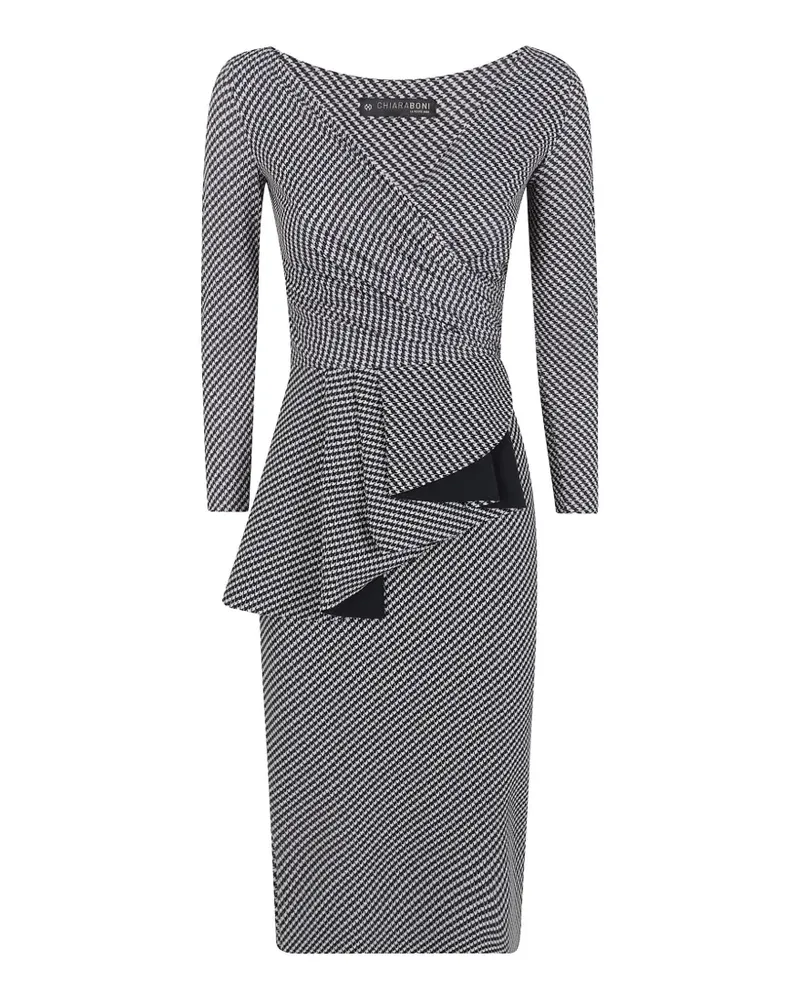 Chiara Boni Kleid mit Hahnentrittmuster - Schwarz Schwarz