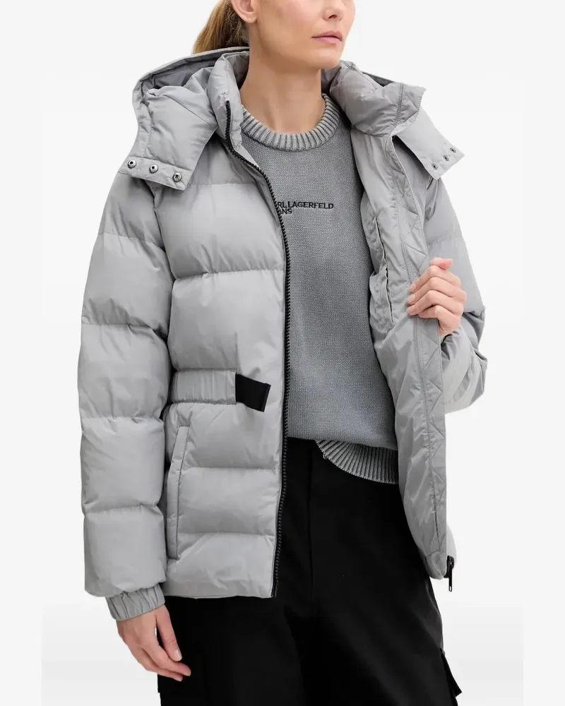 Karl Lagerfeld Daunenjacke mit Kapuze - Grau Grau