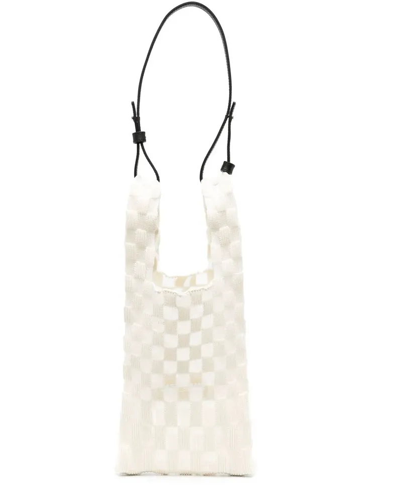 LASTFRAME Gewebter Shopper - Weiß Weiß