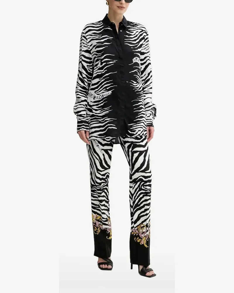 Versace Jeans Hemd mit Zebra-Print - Schwarz Schwarz