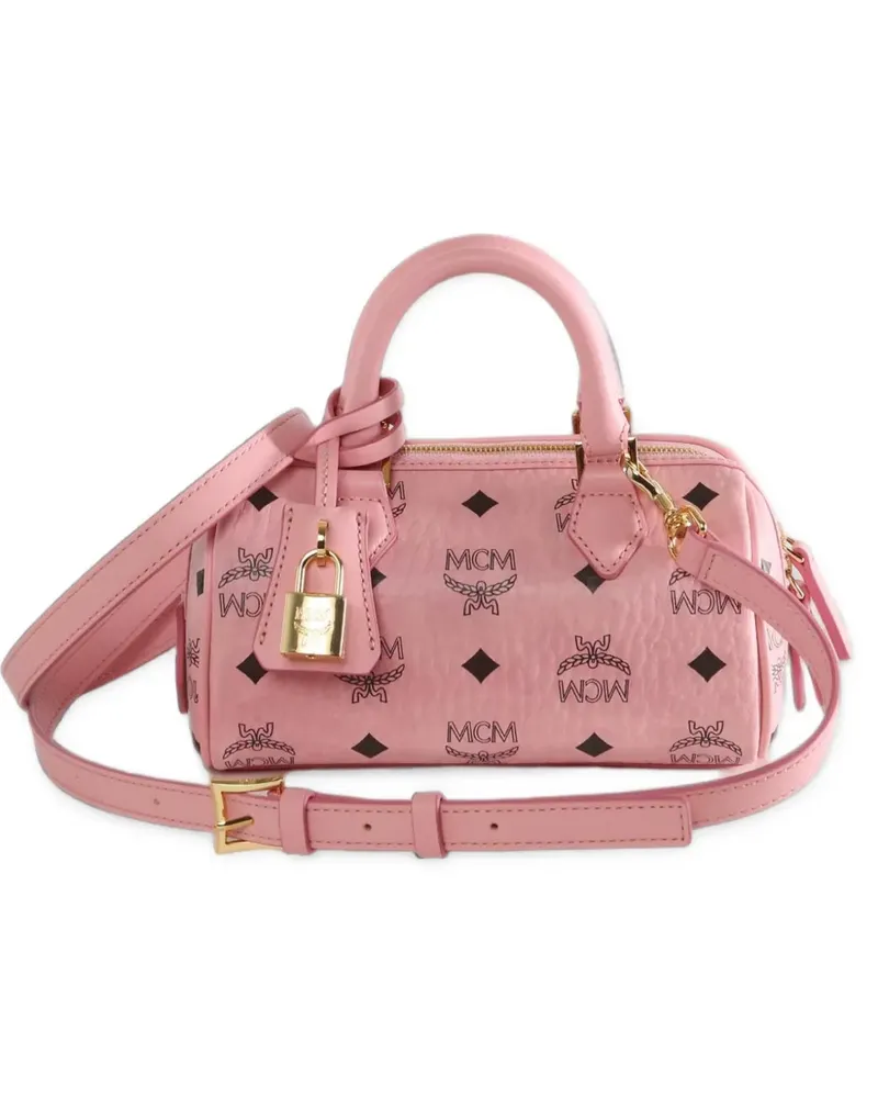 MCM Mini Ella Tote Bag mit Schloss - Rosa Rosa