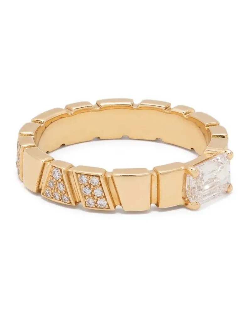 Loyal.e Paris 18kt Ride & Love Gelbgoldring mit Diamanten Gold