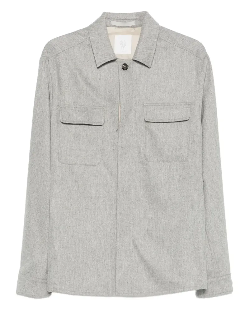 Eleventy Hemdjacke mit Klappentaschen - Grau Grau