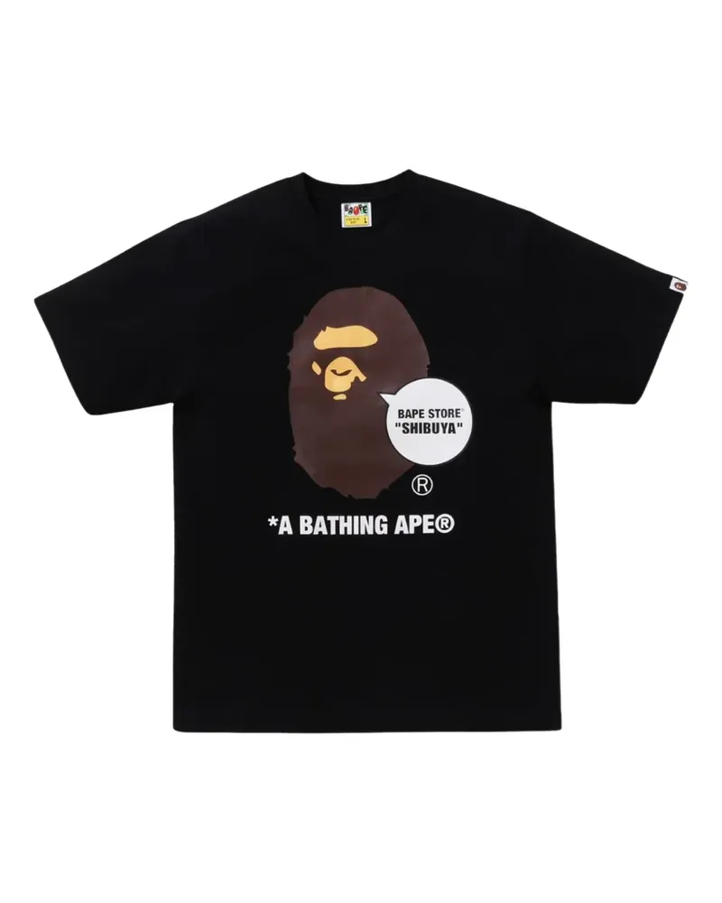 BAPE Shibuya Ape Head T-Shirt - Schwarz Schwarz