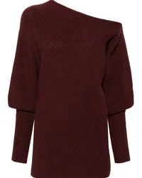 Philosophy Di Lorenzo Serafini Gerippter Pullover mit rundem Ausschnitt Braun