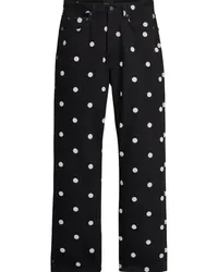 Marc Jacobs Spots Jeans mit geradem Bein Schwarz