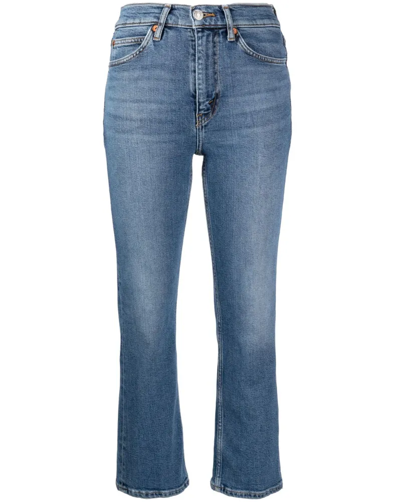 RE/DONE Gerade Cropped-Jeans - Blau Blau