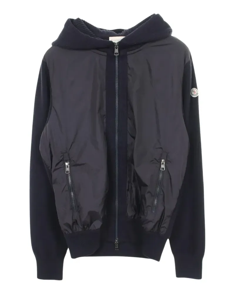 Moncler 2010s Kapuzenjacke in Colour-Block-Optik - Blau Blau