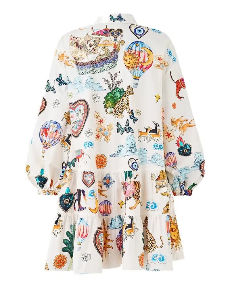 Camilla Kapadokya Kitsch midi dress - Weiß Weiß